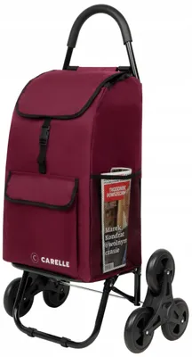 Produktbild von Einkaufswagen Gimi 3 Räder rot Polyester 30kg 24cm AIDA CARELLE RS-2476