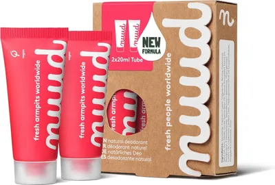 Produktbild von NUUD Smarter Pack - NEUE FORMEL - Natürliches veganes creme Deo gegen Schweißgeruch - Naturkosmetik ohne Aluminium, Alkohol, Chemikalien - 2x20ml