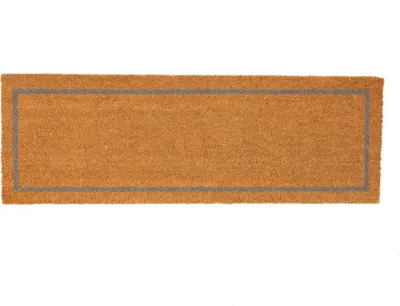 Produktbild von Nicola Spring Kokosfaser-Doppeltürmatte – 120 x 40 cm – grauer Einsatz