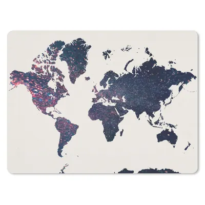 Produktbild von MuchoWow® Mauspad Mousepad Weltkarte - Galaxie - Weiß 23x19 cm - Mousepads - Maus Mat - Pad - Mausunterlage - Schreibtischunterlage - Mauspad