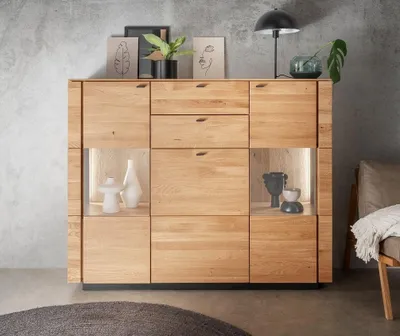 Produktbild von Highboard 157x127cm "Savona" Wildeiche geölt