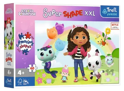 Obrázek produktu pro Trefl Super Shape XXL, 60 kusů, Kreslené filmy, 4 rok/roky