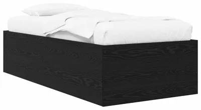 Produktbild von vidaXL Bodenbettgestell Schwarze Eiche 80 x 200 cm Holzwerkstoff