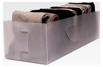 Produktbild von Schubladen-Organizer, 3 Stück, Kunststoff, transparent, 16,5 cm