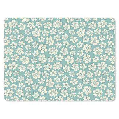 Produktbild von MuchoWow® Mauspad Mousepad Blumen - Weiß - Vintage - Muster 40x30 cm - Mousepads - Maus Mat - Pad - Mausunterlage - Anti Rutsch