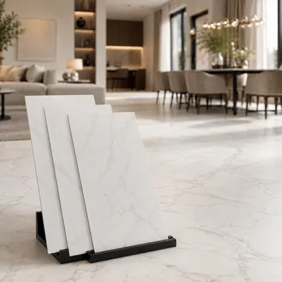 Zdjęcie produktu dla Berti Graf Samoprzylepne płytki winylowe LVT 2 mm, 60 x 30 cm – dekor marmuru i betonu, elastyczne i łatwe do przycinania, Obraz wygenerowany przez AI