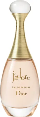 A product shot of a Dior J'adore Eau de Parfum bottle.