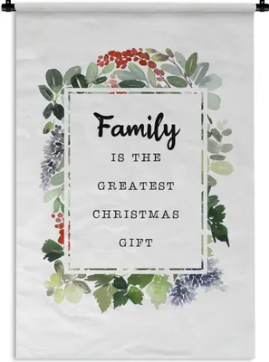Produktbild von MuchoWow® Wandteppich Wandbehang Weihnachten - Zitat - Familie 120x180 cm Tapisserie Dekoration Wandtuch - Schlafzimmer - Dekorationen für das Haus