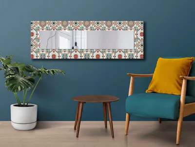 Produktbild von Wallity, 40120NISMA-004, Dekorativer Spiegel, SPIEGEL, Blau, 20 x 100 cm
