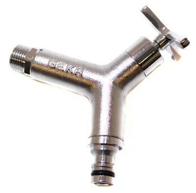 Produktbild von GEKA Auslaufhahn 1/2" Messing vernickelt Stecker