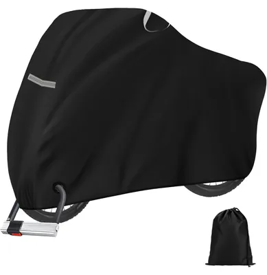 Produktbild von Motorradabdeckung, 210D wasserdicht und UV-beständig, Garagenabdeckung für Motorräder, winterfeste Motorradabdeckung für den Außenbereich, Motorradabdeckung für Roller und Mopeds, 245 cm x 105 cm x 125 cm