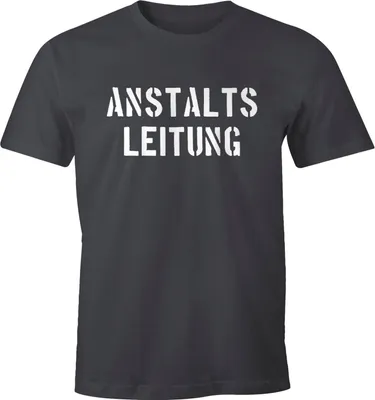 Produktbild von Anstaltsleitung Herren T-Shirt Fun-Shirt Moonworks® dunkelgrau M