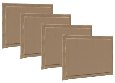 Produktbild von vidaXL Sitzkissen 4 pcs Taupe 47 x 36 x 2 cm Polyester