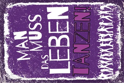 Produktbild von vianmo Holzschild 18x12 cm man muss das Leben tanzen