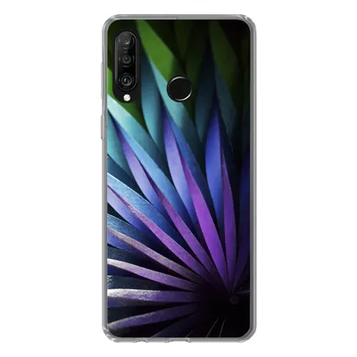 Produktbild von MuchoWow® Handyhülle Schutzhülle Hülle für Huawei P30 Lite Blumen - Geometrie - Abstrakt Silikon Softcase Handy Hülle - Handyhülle