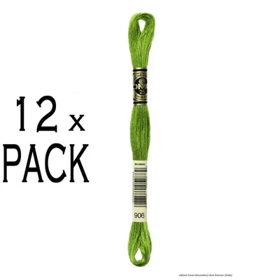 Immagine prodotto di 12x DMC Filo per ricamo Mouline Special 117mc -906, 6 fili, 8m