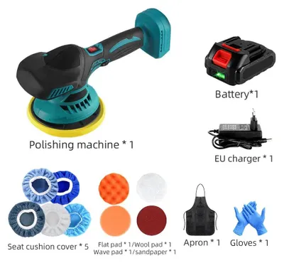 Zdjęcie produktu dla Polerka akumulatorowa - 21V - Bezprzewodowa - 6 prędkości - 150 mm - Do polerowania i woskowania