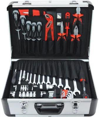 Produktbild von FAMEX 702-L Alu Werkzeugkoffer leer ohne Werkzeug - Robuster Koffer aus Aluminium, max. Traglast 30 kg