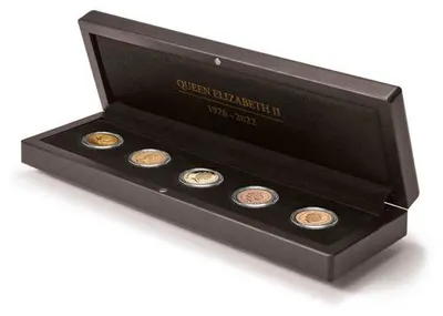 Produktbild von Volterra Münzetui für 5 Sovereigns „Queen Elizabeth II“ in Kapseln
