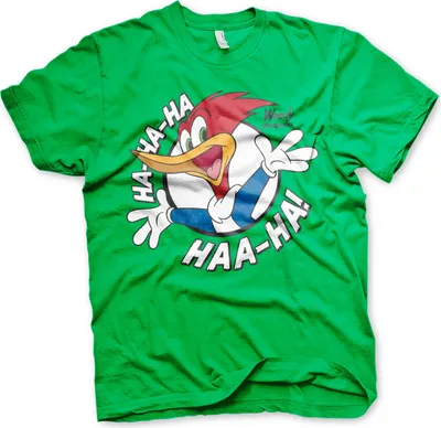 Produktbild von Woody Woodpecker HAHAHA T-Shirt - XX-Large - Green