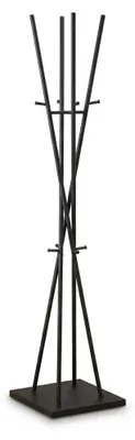 Immagine prodotto di Appendiabiti Moderno Ferro Salvaspazio Attaccapanni Terra 40x40x182 cm.Colore:Nero