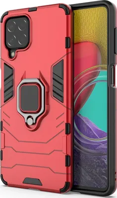 Produktbild von Mobigear Armor Ring  Samsung Galaxy M53 Hülle Hardcase Backcover Stoßfest mit Ringhalter - Rot