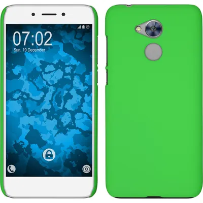 Produktbild von PhoneNatic Case kompatibel mit Huawei Honor 6a - Hülle grün gummiert Hard-case Cover