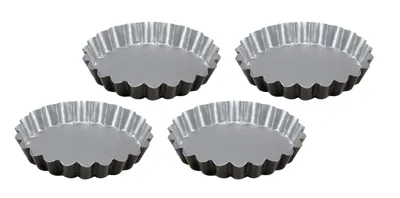 Productafbeelding van Guardini Tortvormen, set van 4 stuks, diameter 12 cm, Silver Elegance
