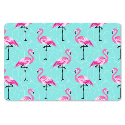 Produktbild von MuchoWow® Schreibtischunterlage Flamingo - Rosa - Muster 60x40 cm - XXL Mauspad - Großes Mauspad