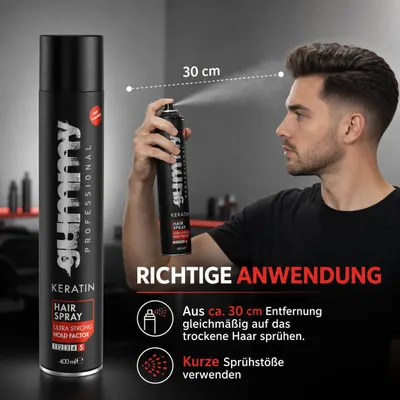 Produktbild von Gummy Professional Keratin Hair Spray Ultra Strong 400 ml