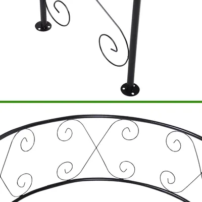 Produktbild von Defacto Rosenbogen Rankgitter Gartentor Rankhilfe Rostfrei -118 * 40 * 230cm- Metall - Farbe: schwarz DF-002