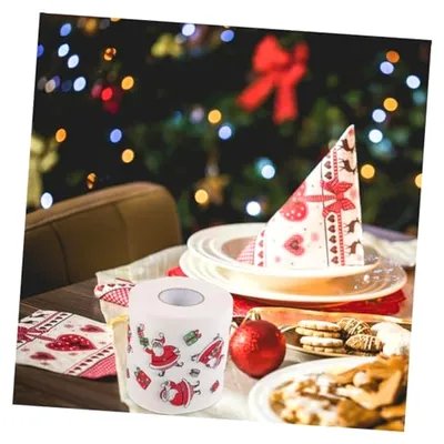 Produktbild von 5 Rollen Weihnachts-Toilettenpapier mit festlichen Motiven in Geschenkbox