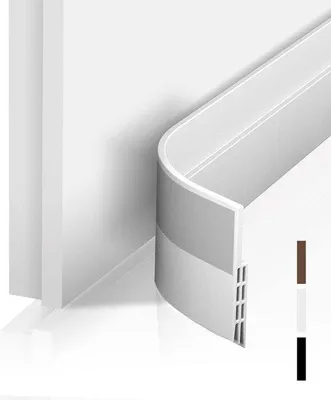 Image de Joint d'étanchéité anti-courants d'air pour portes, 400 x 5 cm, insonorisant et résistant au vent (blanc)