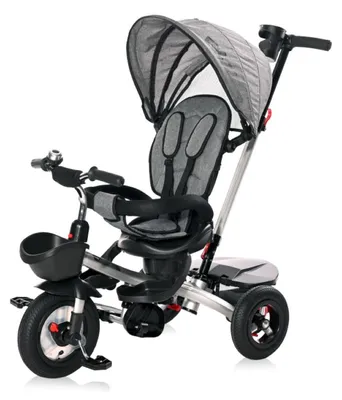 Zdjęcie produktu dla Trójkołowy wózek z oponami pneumatycznymi Lorelli - Zippy, Graphite