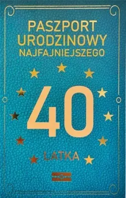 Produktbild von Geburtstagskarte zum 40. Geburtstag 136 x 210 mm mit Goldprägung für Glückwünsche der Gäste