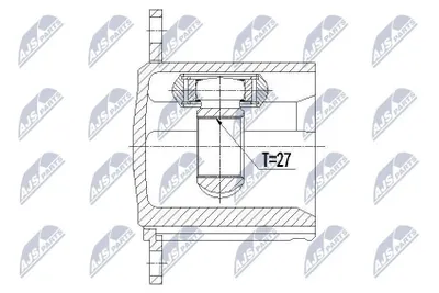 Obrázek produktu pro NTY Sada kloubů hnací hřídele vpředu vlevo vpředu vpravo pro AUDI Q5 (8RB) NPW-AU-010