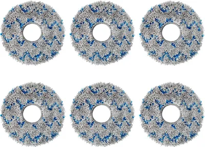 Produktbild von 6 Stück Wischtücher Zubehör für Ecovacs Deebot X1 Omni, Wischpads Ersatzteile für Ecovacs Deebot X1 Turbo Staubsauger,Waschbar und Wiederverwendbar
