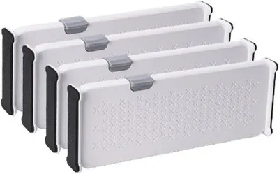 Productafbeelding van Verstelbare Ladeverdelers - 4 Stuks Organizers voor Keuken en Kantoor