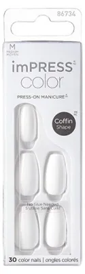 Produktbild von KISS imPRESS color Press-On Manicure M (501 Frosting) 30 ks