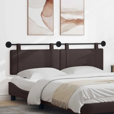 Produktbild von "Neues Produkt" Hängevorderseite Wandmontiert - CLORIS - Dunkelbraun 190x55x5 cm Stoff - Kopfteile V3127