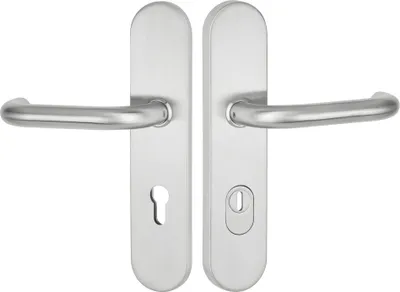 Produktbild von Hermat Langschild-Garnitur 1801 BASIC 01 ZA (Ausführung: Klinke-Klinke, Entfernung: 92 mm) Ausführung: Klinke-Klinke Entfernung: 92 mm
