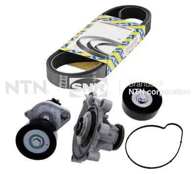 Produktbild von SNR KAP851.070 Wasserpumpe + Keilrippenriemensatz passend für MERCEDES-BENZ C-Klasse Limousine (W204) E-Klasse Limousine (W211) C-Klasse T-modell