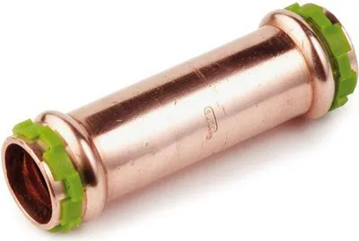Produktbild von Kupfer Pressfitting Sudo-Press Schiebemuffe ohne Anschlag 15 mm - 15 mm Kontur V DVGW