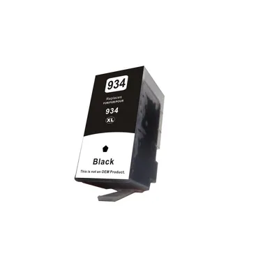 A black ink cartridge is shown against a white background.
