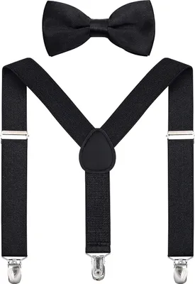 Produktbild von Hosenträger und Fliege Set,Verstellbar Fliege für Männer,Elegant Accessoire,HosenTräger für Hochzeiten und Geschäftsveranstaltungen
