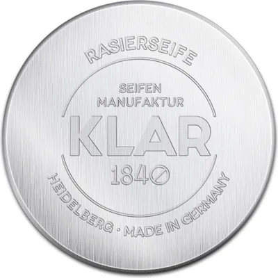 Produktbild von Klar Rasierseife Mandel 110g, im Alutiegel, Unisex, für empfindliche Haut
