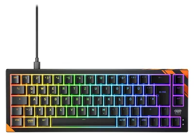 Produktbild von CHERRY K5 PRO TMR COMPACT, Kabelgebunden, USB, Mechanischer Switch, QWERTZ, RGB-LED, Schwarz, Orange