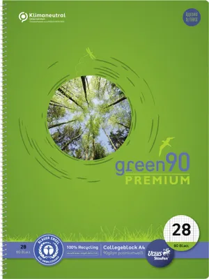 Produktbild von Staufen Collegeblock Green 040835028 DIN A4 90g kar. ws 80Bl