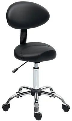 Productafbeelding van In hoogte verstelbare rolstoel met rugleuning, draaibare stoel 83-98 cm, 360° draaibare bureaustoel voor kantoor en salon
