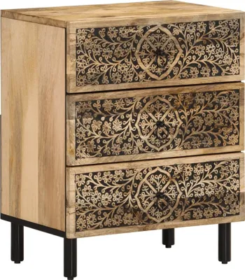 Produktbild von Nachttisch 50x33x60 cm Massivholz Mango